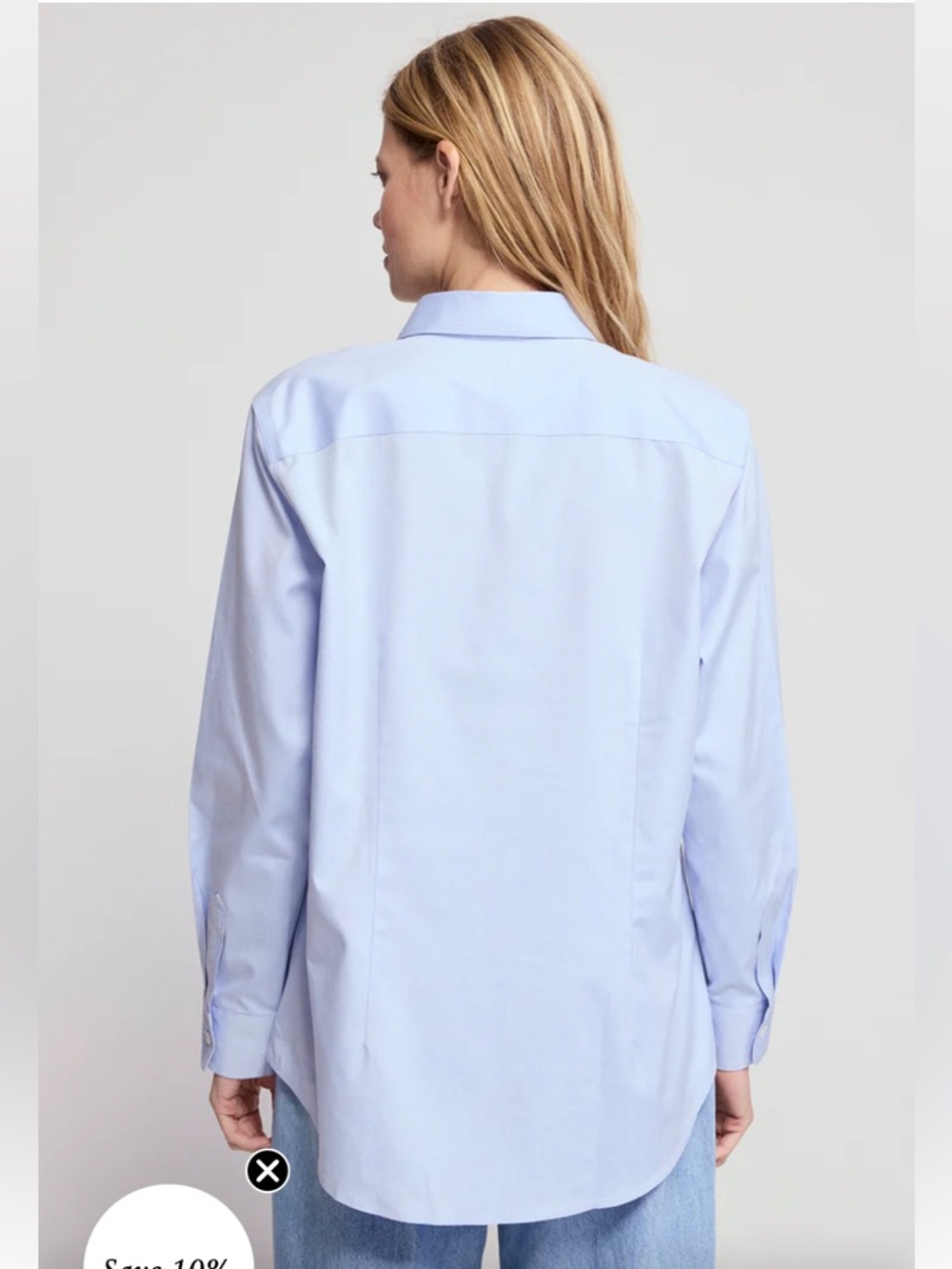 NWT The Jet Set Boyfriend Shirt in Blue Dawn - Picture 6 of 15